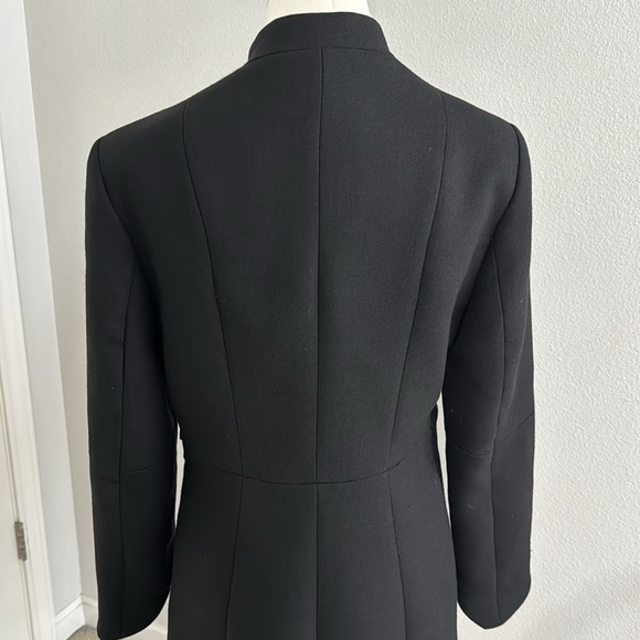 Snape ZARA Black Coat Jacket Zip Up High Low - Picture 5 of 12